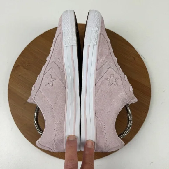 Converse Star Olayer OX Pale Pink Suede Low-Top Sneakers - Picture 7 of 9